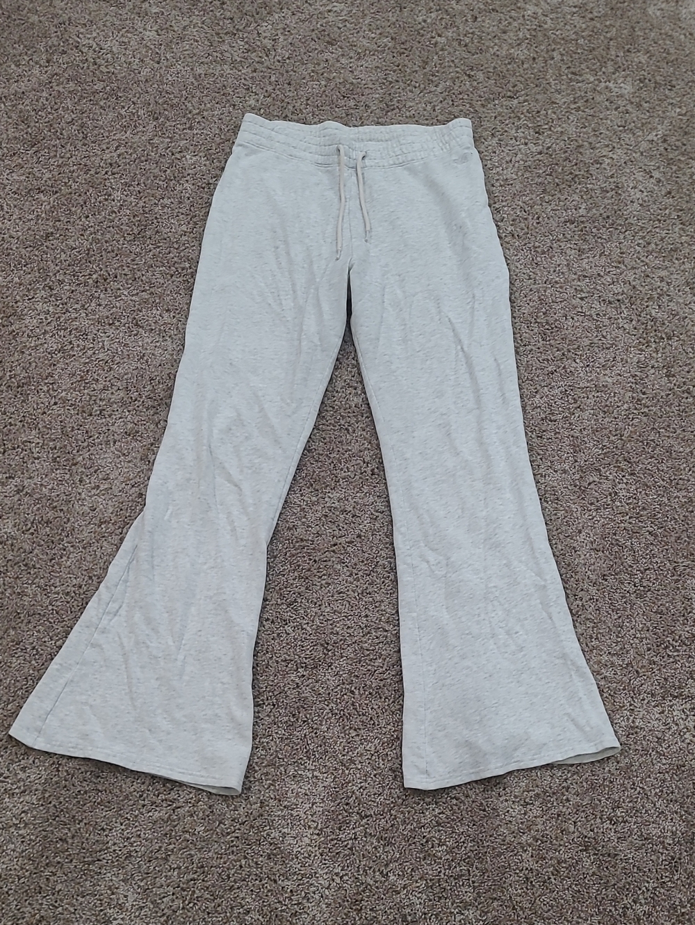 Women's Light Gray Flare Sweatpants